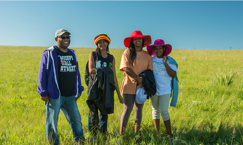 Satisfied guests after thier hot air balloon ride.